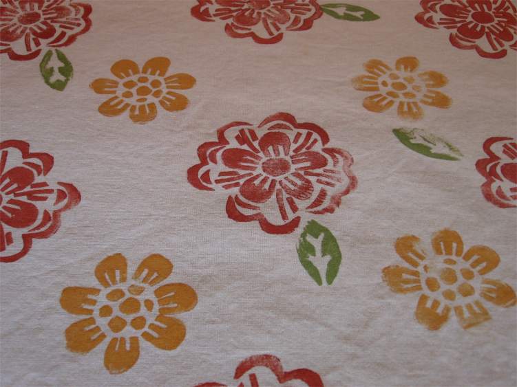 Hand Stamped Fabric Regina Lord of Creative Kismet